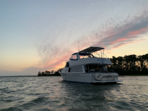Crusing at sunset Cruising the Great Loop at sunset