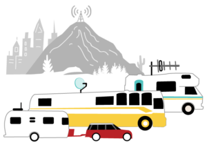 MIRC_Connected_Rvs@2x Illustration of 3 RVs