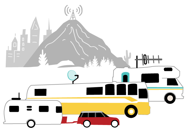 MIRC_Connected_Rvs@2x Illustration of 3 RVs