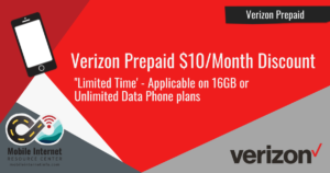 VerizonPrepaid10dollarpromor Verizon Prepaid 'Limited Time' $10/month Discount on 16GB or Unlimited Data Phone Plans Header